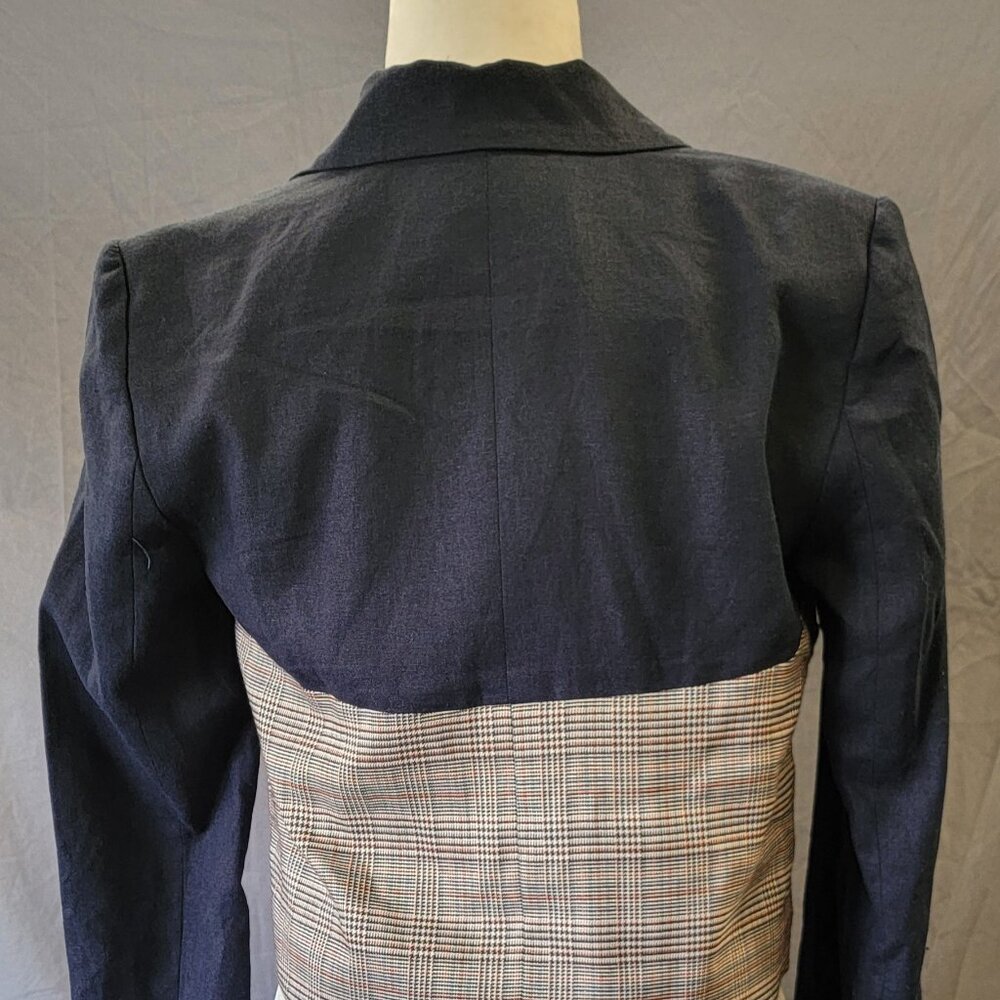 JASON WU NAVY and PLAID BLAZER size XS - Picture 4 of 7